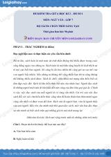 Đề thi giữa kì 2 Văn 7 Chân trời sáng tạo - Đề số 1